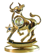 SEGNO ZODIACO TORO GOLD CRYSTOCRAFT SWAROVSKI ELEMENTS - 24K GOLD PLATED