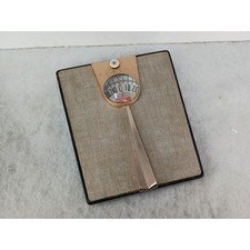 Hanson scala vintage art deco bilancia da bagno tono oro ferramenta metà secolo vintage