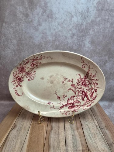 Plat ovale ancien - , terre