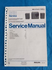 PHILIPS F1463 MIDI STACK Stereo SERVICE MANUAL ORIGINALE Vintage Schemari Repair