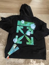 Felpa nera con cappuccio Off