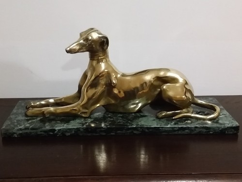 Levriero scultura firmata - levriero,