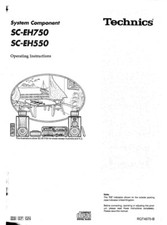 Technics eh750 - sc-eh750, sh-eh750