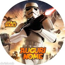 Cialda STAR WARS Decorazione Torta Ostia o Zucchero Darth Vader 2