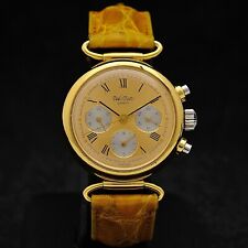 Paul Picot Lemania 1873 Chronograph steel gold 4888 PP strap & buckle Like New