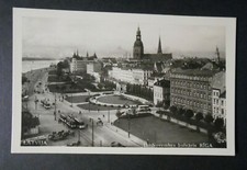 LETTLAND, LATVIJA 1939 LETTONIA Cartolina di Riga affrancata con 20s "Ulmanis"