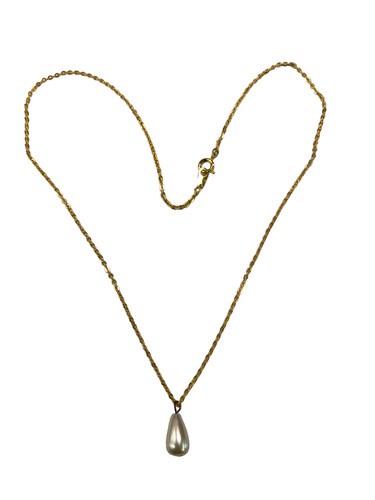 Collana con perla goccia cm - con,