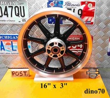 Harley Davidson cerchio ruota posteriore originale in lega da 16" x 3" a 9 razze