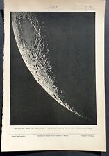 astronomia stampa antica 1905 anonimo luna mare crisium fotoincisione foto