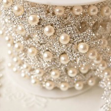 Cintura In Perle E Strass Con