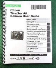 Canon PowerShot G9 Instruction