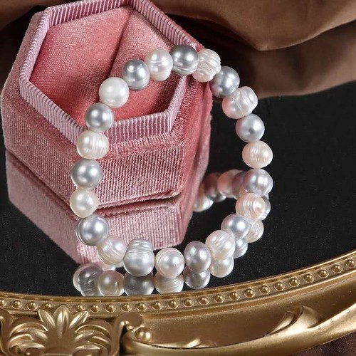 Bracciale elastico con perle