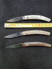 3 Coltelli artigianali Scarperia Gobbi Serie Miniature Di  13 Cm Corno 