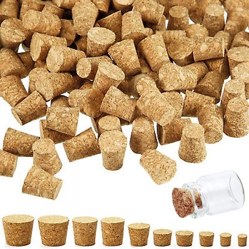 10pz tappi sughero conici - in,