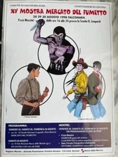 LOCANDINA FORMATO A4 DYLAN DOG TEX DIABOLIK FALCONARA 1998 XV MOSTRA 