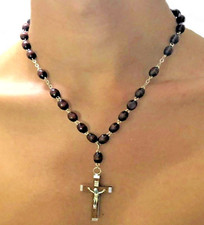 Collana rosario con croce da