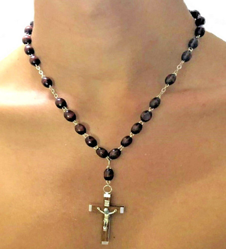 Collana rosario con croce - , da