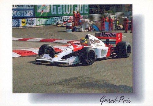 Cartolina ayrton senna - senna, mclaren