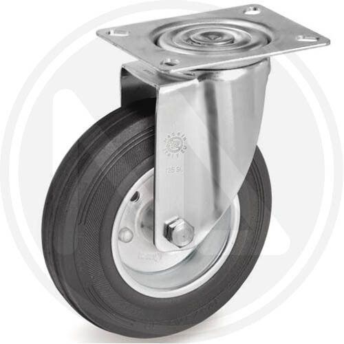 Ruota gomma con - in,