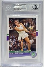 Emma Navarro firmata 2024 Wimbledon Trading Card autografata BGS Beckett