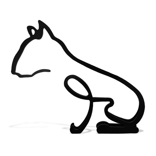 Statua piccola cane bull - statua,