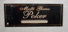 Vetro slot machine video poker casinò vuoto vintage 23,5 x 9 pollici 2004 nero #7