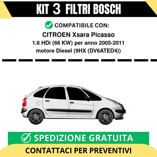 Kit filtri bosch citroen - kit, 3