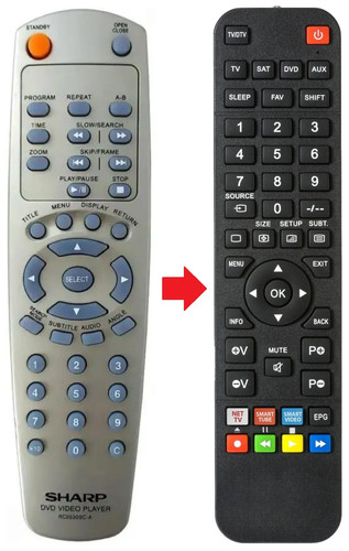 Telecomando adatto per sharp - telecomando,