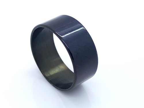 Nero anello acciaio inox 316l - nero,
