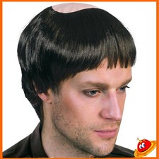 Carnevale Halloween Parrucca con pelata da Frate Prete 