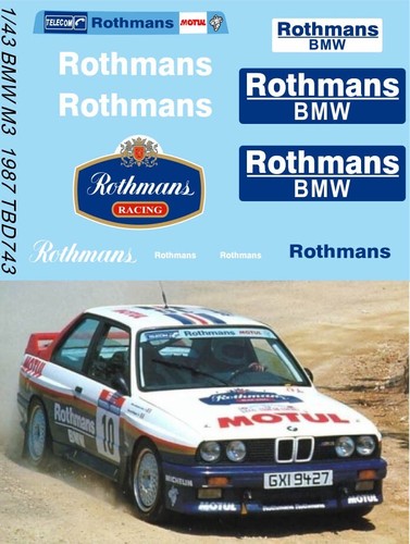 Decals per bmw m3 beguin - 1/43,