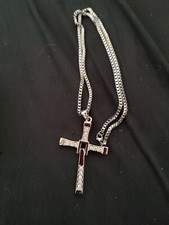 Collana catena croce argento