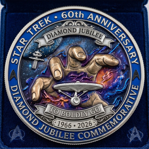 Moneta commemorativa star - star, trek