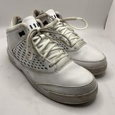 NIKE JORDAN FLIGHT Origin scarpe da ginnastica in pelle bianca da uomo taglia UK 8