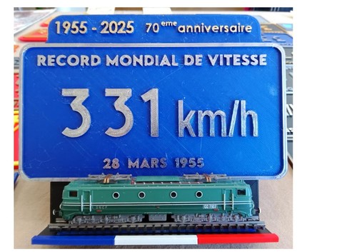 Plaque record mondial - record, de