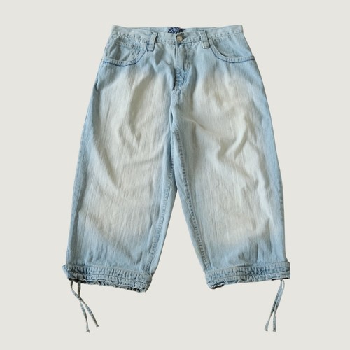 Esnk denim capri pantalone - capri,