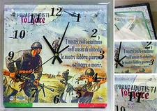 Orologio da Parete Vetro/Legno "PARACADUTISTI FOLGORE - LA STORIA" (Mod. 28x28)