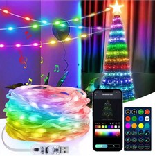 Luci per albero di Natale LED multicolor con telecomando applicazione bluetooth