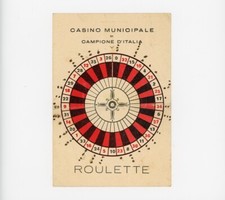 Casino Campione d'Italia foglio vintage puntata roulette istruzioni ludopatia