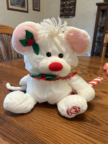 Peluche topo natalizio bianco