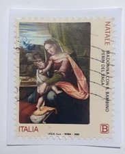 2020 FRANCOBOLLO ITALIA USATO TIMBRATO NATALE RELIGIOSO MADONNA CON BAMBINO