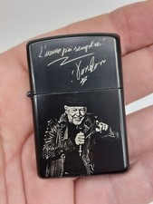 VASCO ROSSI ACCENDINO TIPO ZIPPO  Il Blasco  METALLO NERO FANS live KOM Con Foto