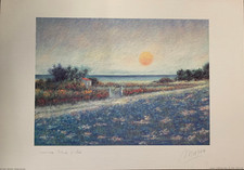 Druck "Seaside blue field"