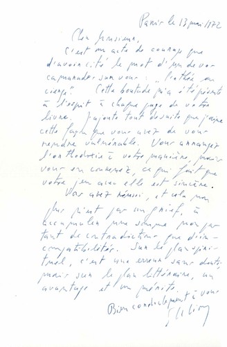 Emil cioran lettre - ,