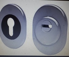 DEFENDER ANTITRAPANO PER SERRATURE 'BLINDO' cromo lucido CILINDRO EUROPEO 