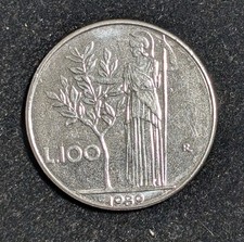 1989 R Italy 100 Lire