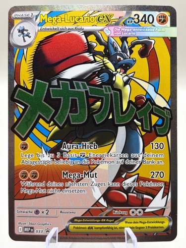 Carta pokemon mega lucario - carta, mega-lucario