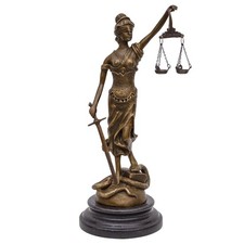 Scultura in bronzo Justitia