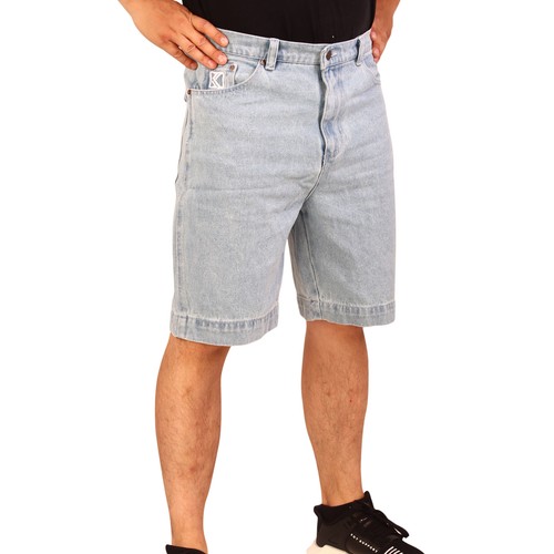 Karl kani denim shorts uomo - denim,