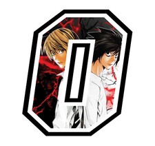 Adesivo Numero da 0 a 9 - DEATH NOTE LIGHT ELLE  - Auto Moto Motocross Bici Gara